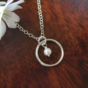 Pearl Necklace, Tiny Natural Pearl Necklace,..