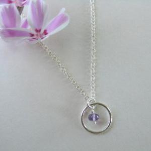 Purple Amethyst Necklace, Gemstone Necklace,..