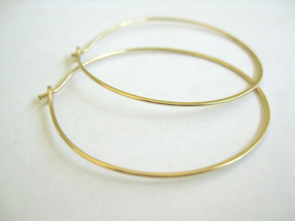 Gold Hoop Earrings, 14k Gold Filled Simple Hoops